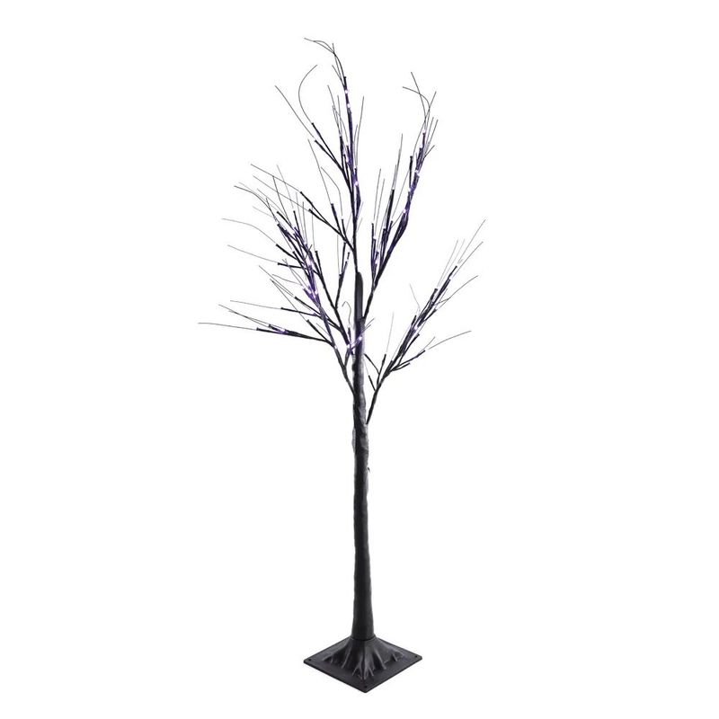 Árvore de Bétula Halloween 40 Leds Roxo 120cm - 1 Un