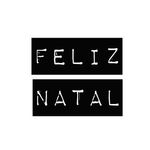 Carimbo Artesanal Feliz Natal Preto e Branco - M - 6,0 x5,1cm - Cod.RI-042 - Magazine 25