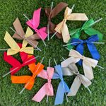 Laço Perfeito de Fita de Cetim com Lacre Prático - Marfim - G 11x13cm - 3 unidades - Cromus - Magazine 25
