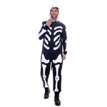 Fantasia Esqueleto Dinossauro Kigurumi Adulto com Capuz - Halloween M