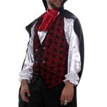 Fantasia Vampiro Vermelho Adulto com Capa e Lenço - Halloween 
 GG