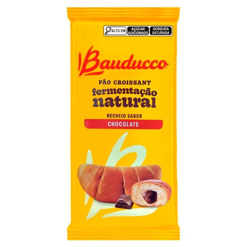 Pão Croissant Recheio Chocolate 45g - Bauducco