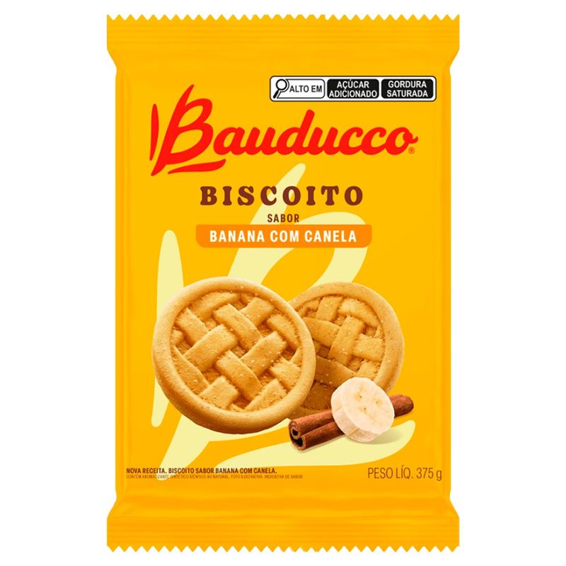 Biscoito Rosquinha Banana com Canela 375g - Bauducco