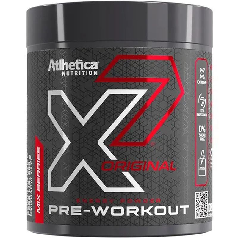 Pré Treino X7 Original Frutas Vermelhas 300g - Atlhetica Nutrition