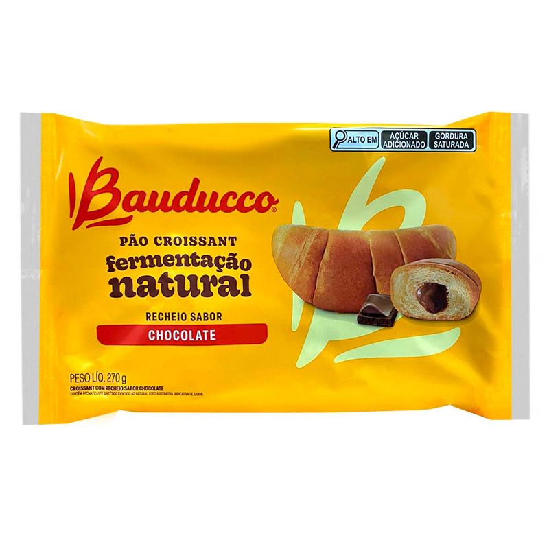 Pão Croissant Recheio Chocolate c/6 - Bauducco