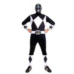 Fantasia Power Rangers Mighty Morphim Masculino Preto GG