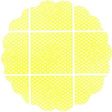 Fundo Rendado 9cm com 100 Amarelo Bax