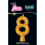 Vela Puro Glitter Dourada  635762