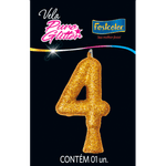 Vela Puro Glitter Dourada  635762