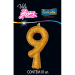 Vela Puro Glitter Dourada  635762
