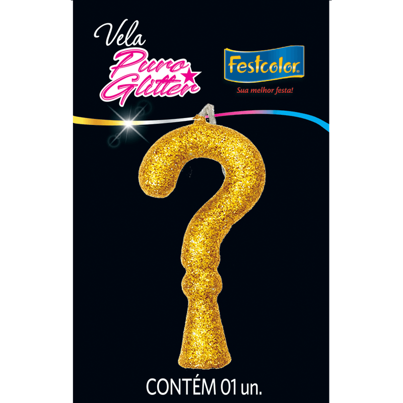Vela Puro Glitter Dourada  635762