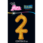Vela Puro Glitter Dourada  635762