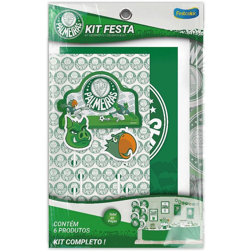 Kit Festa Palmeiras 2023 com 62 itens - Festcolor