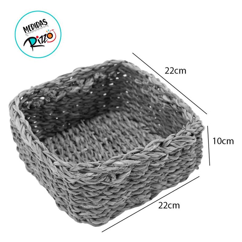 Cesta Decorativa Aimore de Seagrass - 22x22x10cm - 1 unidade - Magazine 25