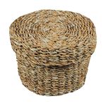 Cesta Decorativa Carajas de Seagrass com Tampa - 24x24x18cm - 1 unidade - Rizzo