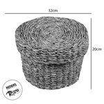 Cesta Decorativa Carajas de Seagrass com Tampa - 32x32x20cm - 1 unidade - Magazine 25