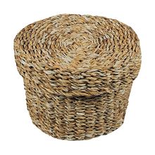 Cesta Decorativa Carajas de Seagrass com Tampa - 32x32x20cm - 1 unidade - Magazine 25