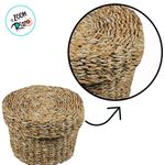 Cesta Decorativa Carajas de Seagrass com Tampa - 32x32x20cm - 1 unidade - Magazine 25