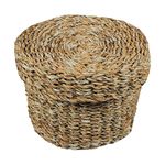 Cesta Decorativa Carajas de Seagrass com Tampa - 40x40x25cm - 1 unidade - Magazine 25