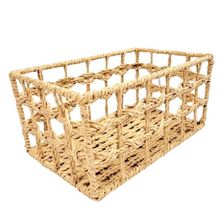 Cesta Decorativa Ikolen de Fibra Natural - 34x24x16cm - 1 unidade - Magazine 25