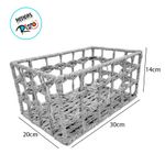 Cesta Decorativa Ikolen de Fibra Natural - 30x20x14cm - 1 unidade - Magazine 25