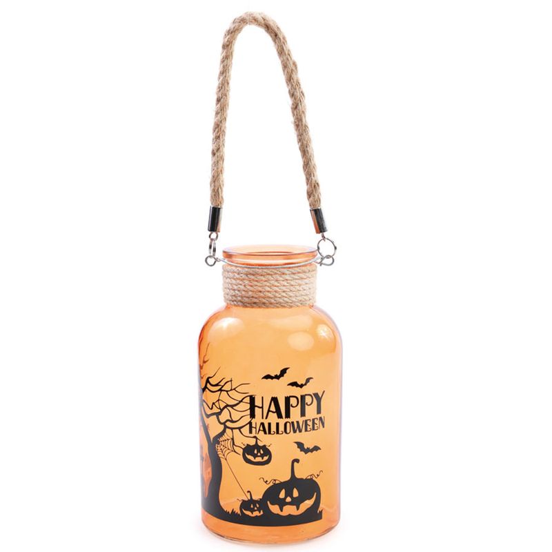 Luminária Decorativa - Happy Halloween Laranja - 20cm - 1 unidade - Cromus - Magazine 25