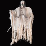 Enfeite Halloween Fantasma Com Som, Luz e Movimento 62cm - 1 Un