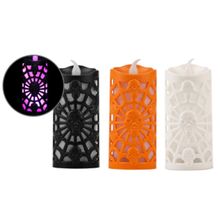 Vela de Led Teia Halloween Sortido 10,5cm - 1 Un