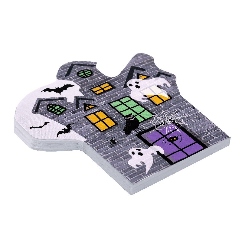 Guardanapo Estampado Folha Dupla Halloween Casa - 20 Un