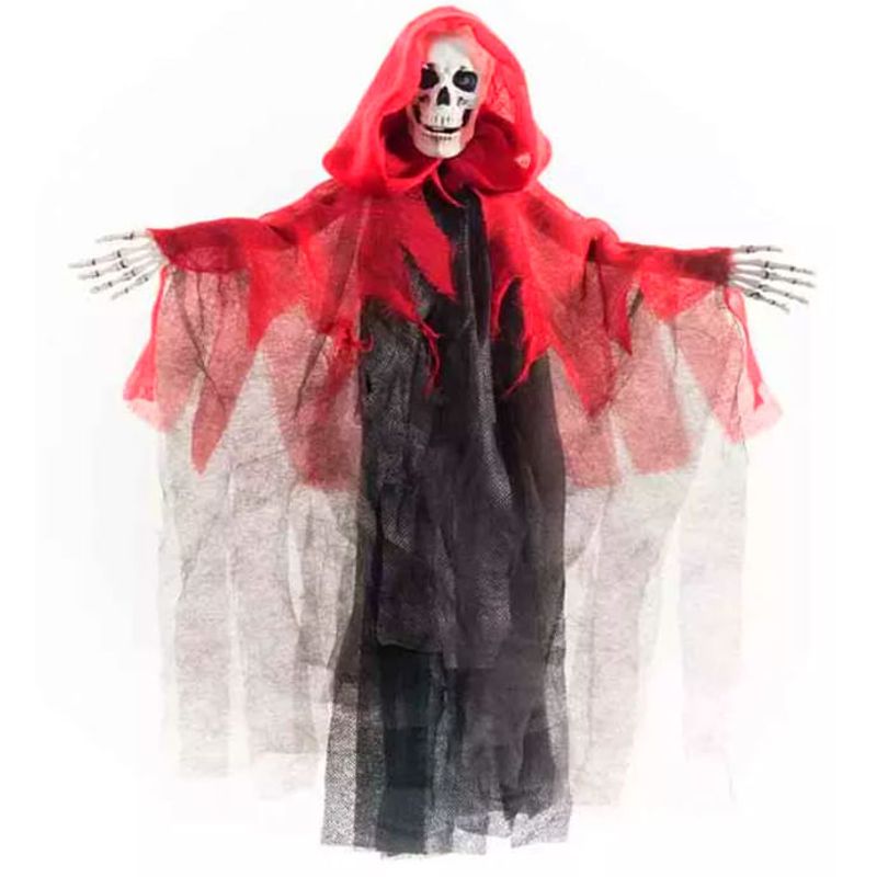Enfeite Halloween Caveira Fantasma 45cm - 1 Un