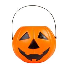 Balde Abóbora Halloween Laranja 17cm - 1 Un