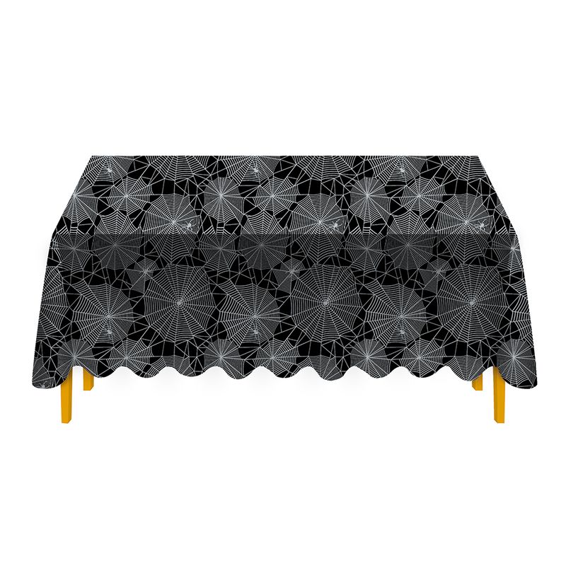 Toalha de Mesa Halloween Teia de Aranha 137x274cm - 1 Un