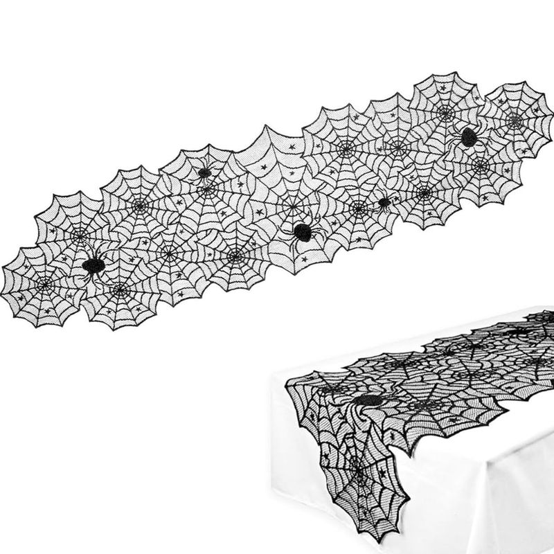 Caminho de Mesa Halloween Teias 183x45cm - 1 Un