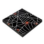 Guardanapo Estampado 32cm Folha Dupla Halloween Teia - 20 Un