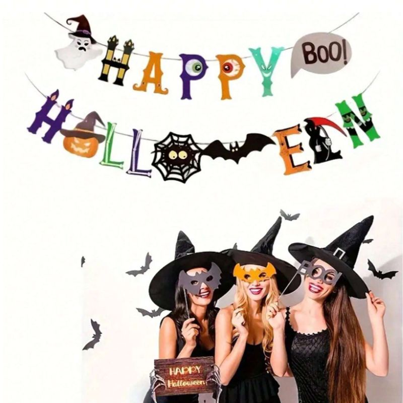 Faixa Happy Halloween Boo 2,00 Metros - 1 Un