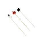 Palito de Bambu para Petiscos Halloween Abóbora e Aranha - 20 Un