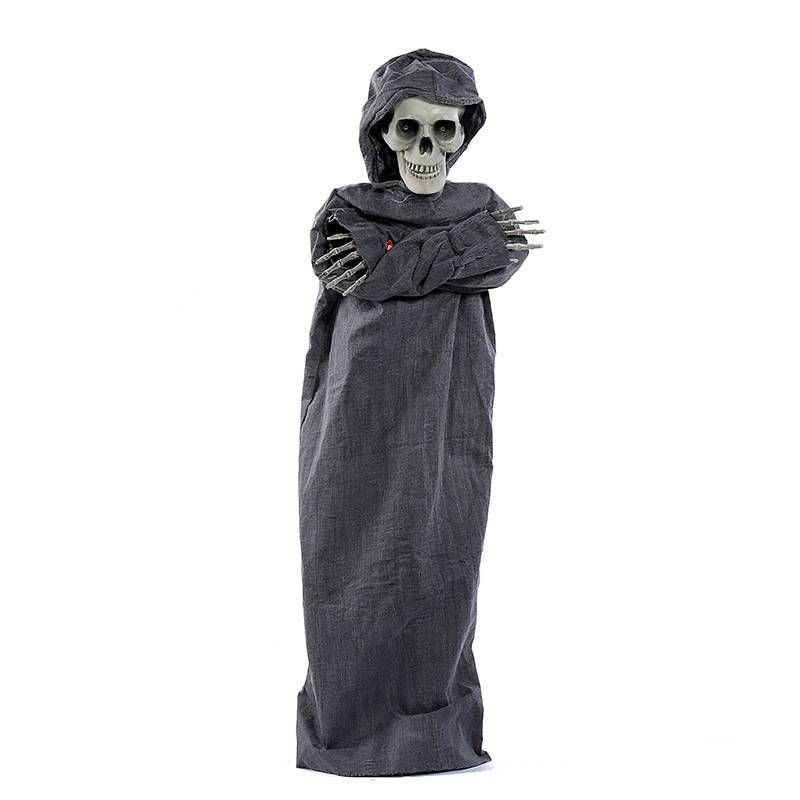 Caveira Halloween Com Som e Luz 1,40 Metros - 1 Un