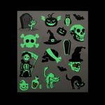Tatuagem Halloween Diversos Brilha no Escuro - 5 Un