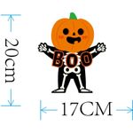 Enfeite de Mesa Halloween Esqueleto Cabeça de Abóbora 20x17cm - 2 Un