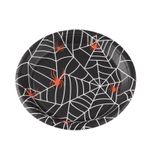 Prato Papel Halloween Teia 18cm - 10 Un