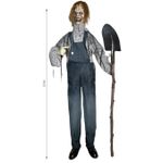 Boneco Fazendeiro Macabro Halloween Com Luz, Som e Movimento 1,50 Metros - 1 Un