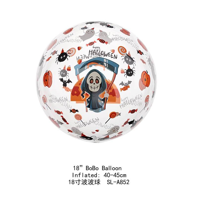 Balão Bolha Foice Halloween 45cm - 1 Un