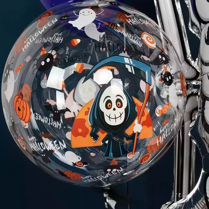 Balão Bolha Foice Halloween 45cm - 1 Un