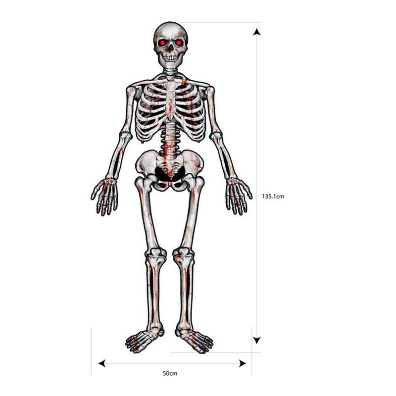 Caveira de Papel Halloween 1,35 Metros - 1 Un