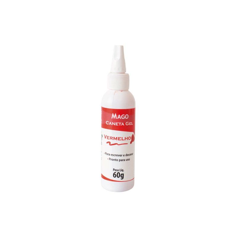 Caneta Gel Vermelho - 60g - 1 unidade - Mago - Magazine 25