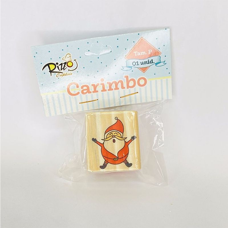 Carimbo de Madeira - Natal - Papai Noel Feliz P - 1 UN - Magazine 25
