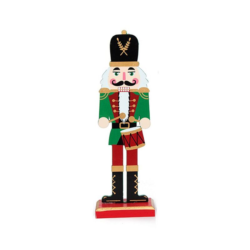 Quebra Nozes de Madeira com Tambor - Verde e Vermelho - 30cm - 1 unidade - Cromus - Magazine 25