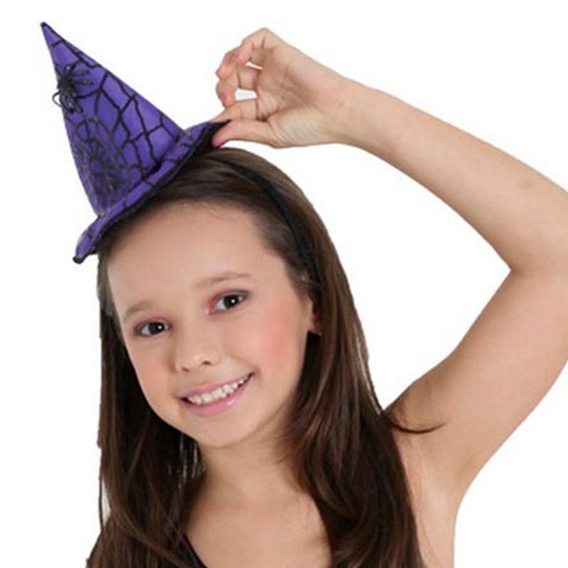 Mini Chapéu Estampado Laranja / Roxo - Halloween