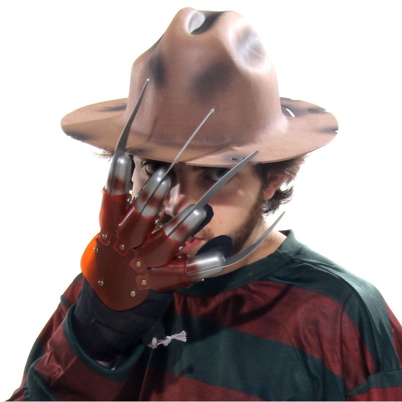 Kit Freddy Krueger Adulto - Chapéu e Luva