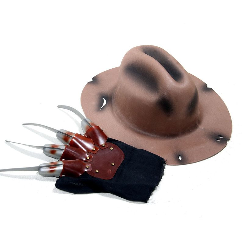 Kit Freddy Krueger Adulto - Chapéu e Luva